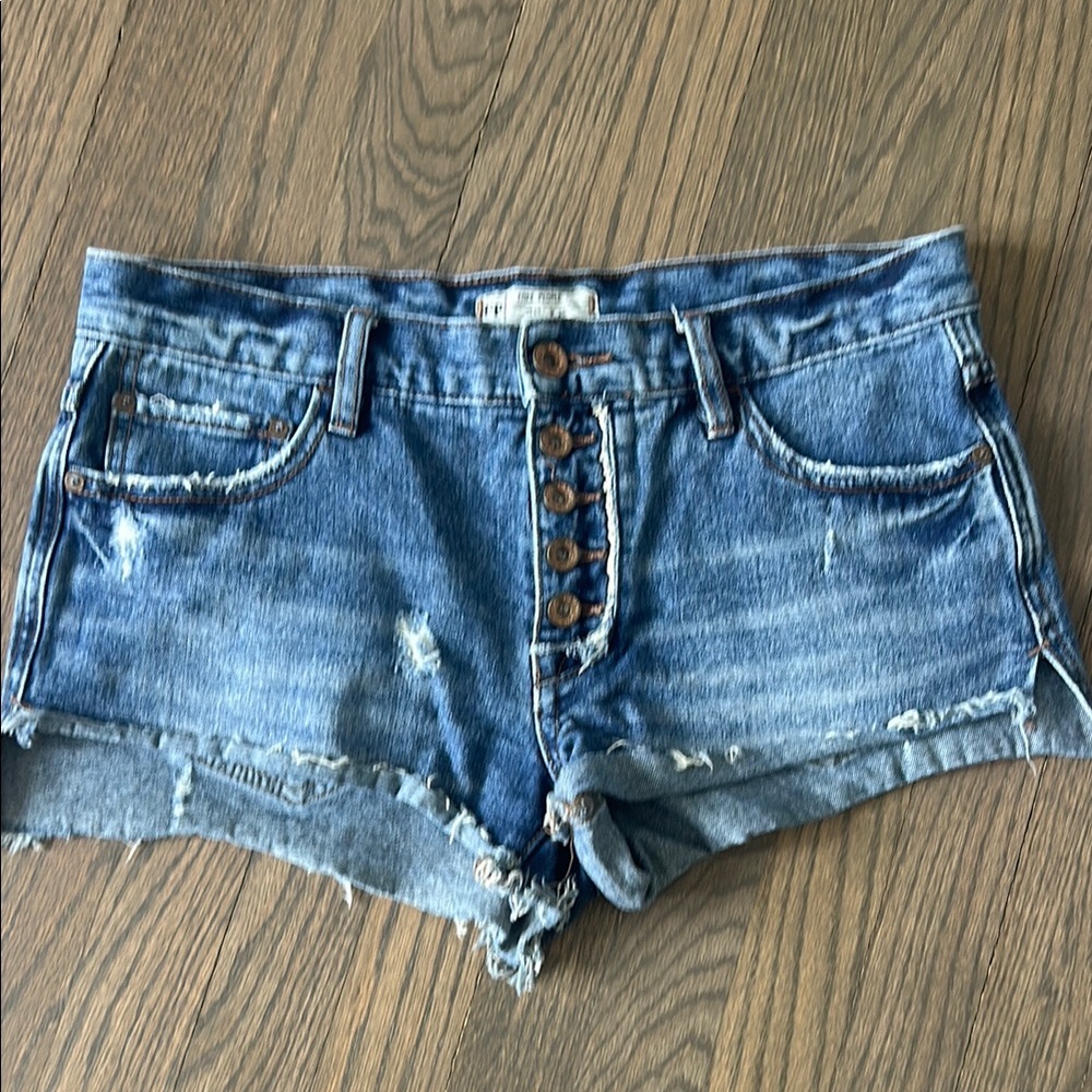 Free People Denim Blue Women's Shorts